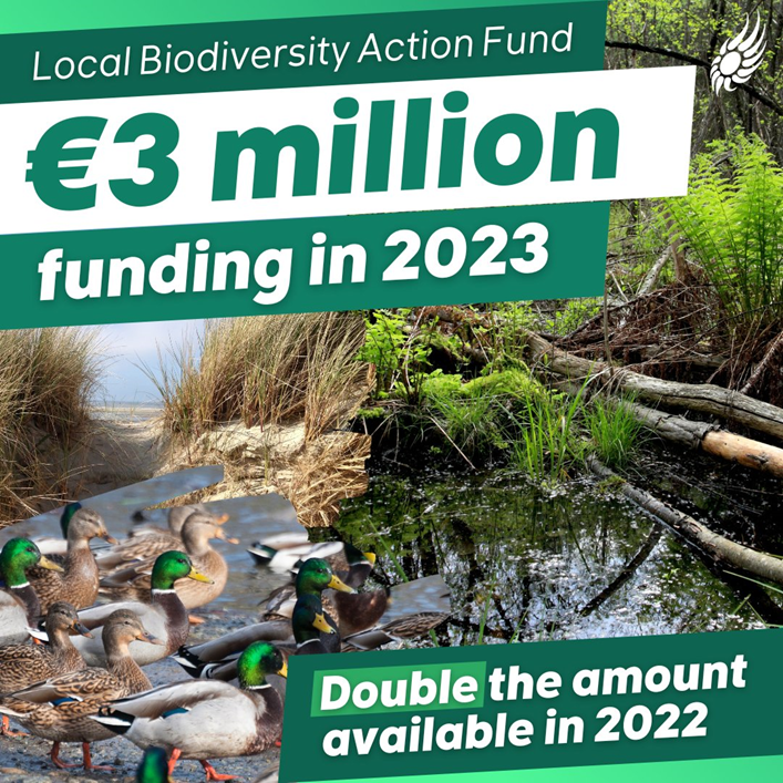Locally-led Biodiversity Action Funds Doubled to €3 million